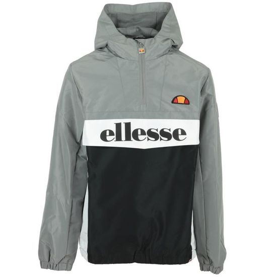 Coupe vent Ellesse Garinos Jacket Jr Gris Noir Blanc Enfant