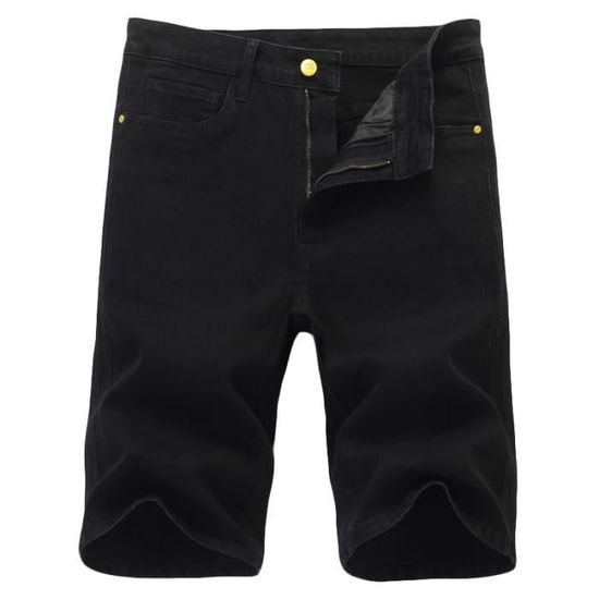 Short noir jean homme top