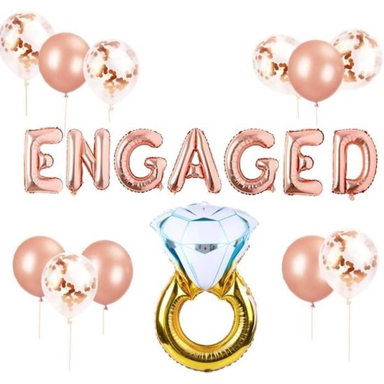 Just Engaged Bannière, Fiançailles En Papier Pailleté Doré