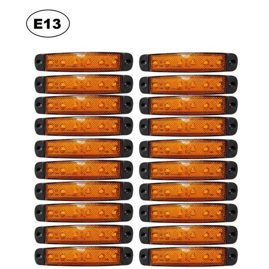 2 Mini Feux de Gabarit Latéraux LED12V Orange Rond 3/4'' Position Latéral Eagle Eye Pour Camion Remorque Chassis Caravane Fourgon - Auto