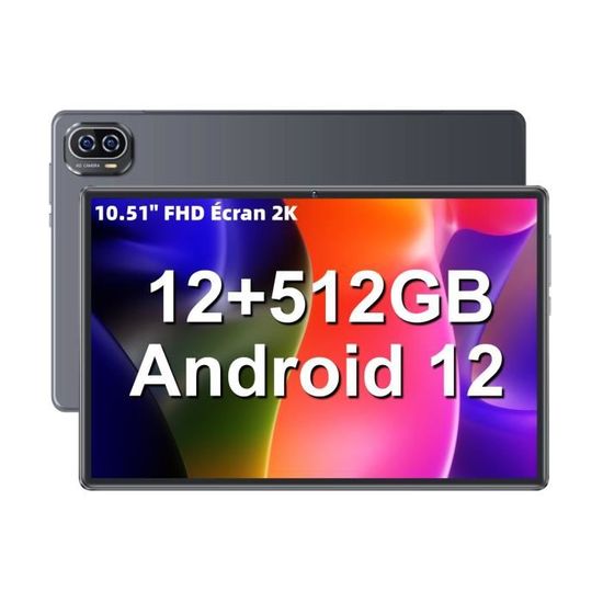 Tablette tactile Vanwin Tablette Tactile 10.4 Pouces, 12Go+512Go Gaming  Tablette Android 12, Widevine L1, 8300mAh, 16MP+8MP, 4G LTE+5G  WiFi/Octa-Core/PC Mode/OTG/GPS/avec