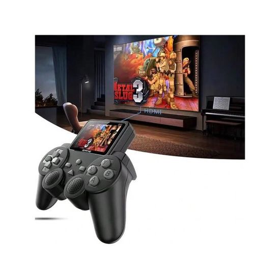 Console Rétro Portable - 4,3 Pouces - 10 000 Jeux Intégrés - Double Shake - Bleu - Cadeau Nostalgique