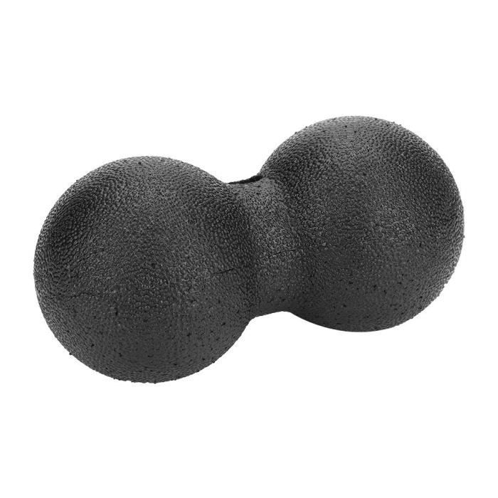 BALLON SUISSE - GYM BALL(Mousse EPP)-Balle de massage ronde en mousse de yoga EPP (double balle noire 16 x 8 cm) -CWU