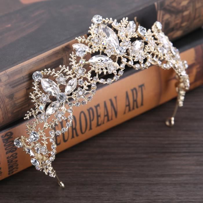 Couronne de Mariage Cristal Diademe Princesse Couronne pour Mariage Birthday