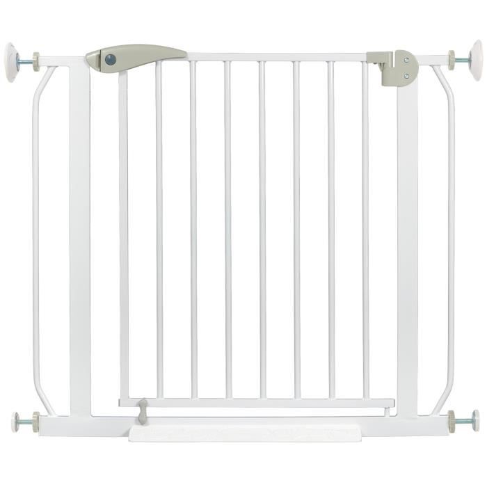 barrière de sécurité - ib style® - BERRIN - incl. Capuchons de mureau + Plaque de Base - 175-185 cm