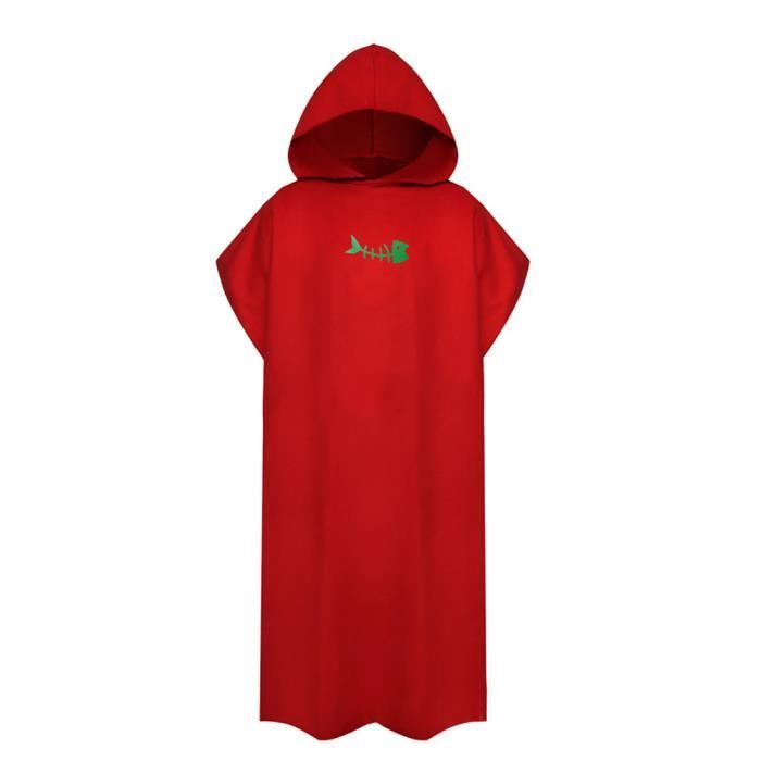 Crème solaire vacances Robe combinaison changeante surf Poncho Robe douce avec capuche cadeau adultes - Modèle: red - TEYYMJA03966