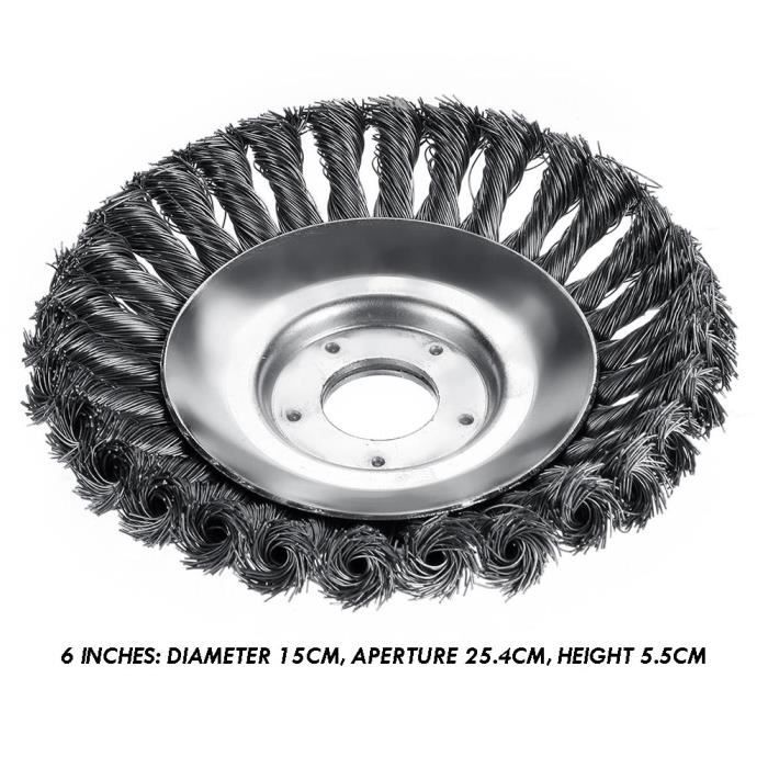 15-20CM fil d'acier coupe gazon tête herbe débroussailleuse désherbage tête dépoussiérage herbe plateau plaque pour - Type 6Inch