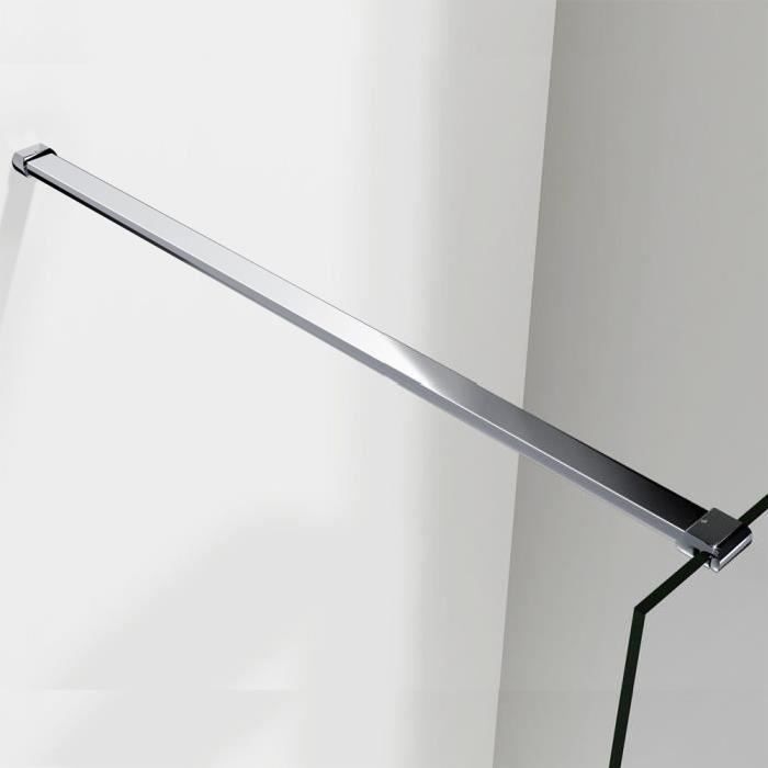 140cm Barre de soutien horizontale murale,Barre de maintien pour fixer la paroi de douche de 6-8mm en épaisseur barre de fixation