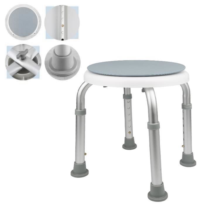 Siège de Douche Rond Rotaif Tabouret de Douche Hauteur réglable Chaise de salle de bain