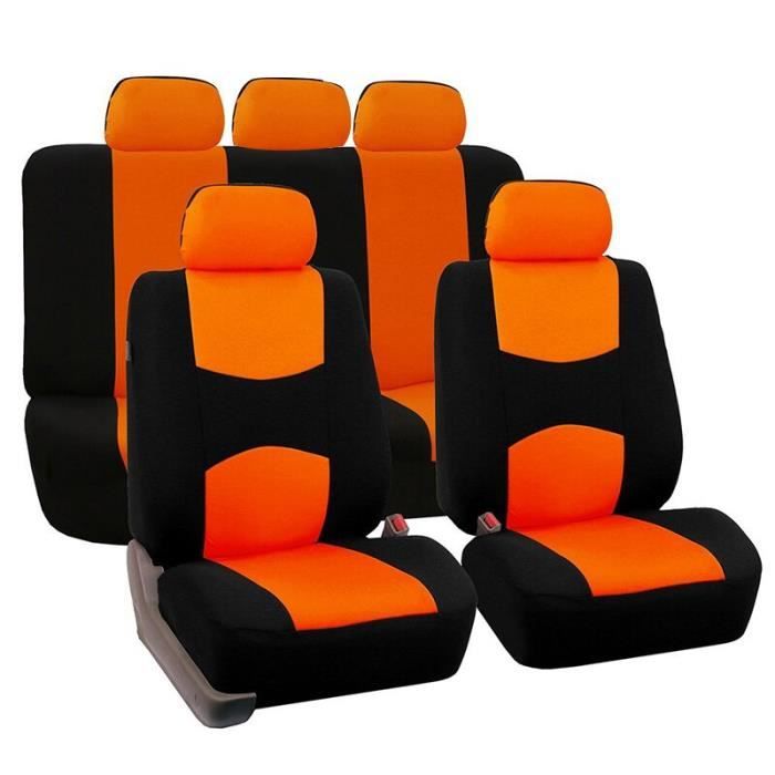Ensemble complet de housses de siège de voiture, accessoires universels, pour Renault Logan~Orange KO98494181