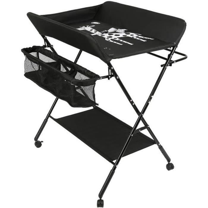 Table à langer bébé pliable superpromo Table de soins bébé noir