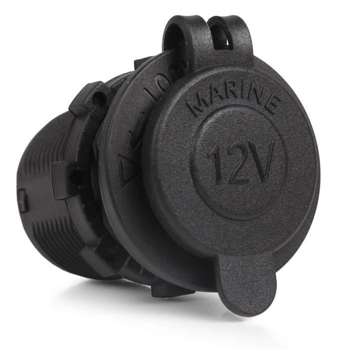 Chargeur de batterie,15A 12V prise allume cigare étanche prise de courant pour moto voiture bateau accessoires allume cigare