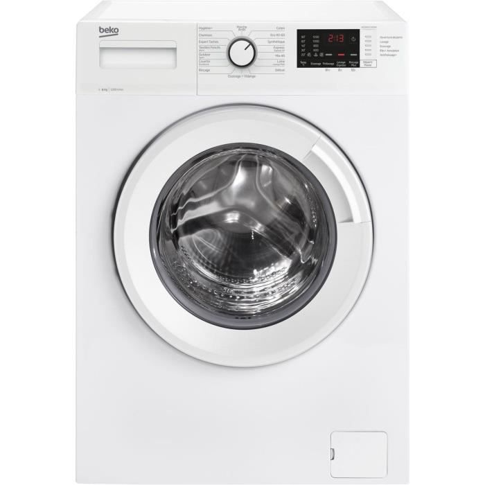 Lave-linge hublot BEKO WUE6612W0W - 6 kg - L60cm - Moteur standard - 1200 trs/min - Blanc