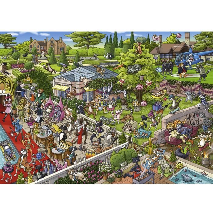 Puzzle 1000 pièces : Fête des chats, Birgit Tanck aille Unique Coloris Unique