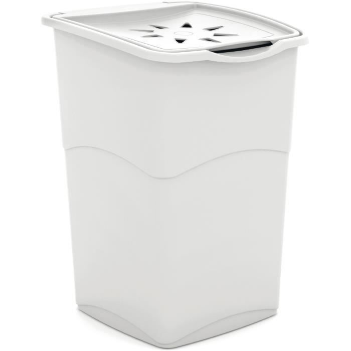 KIS Coffre à linge - 37 x 38 x 53 cm - Blanc