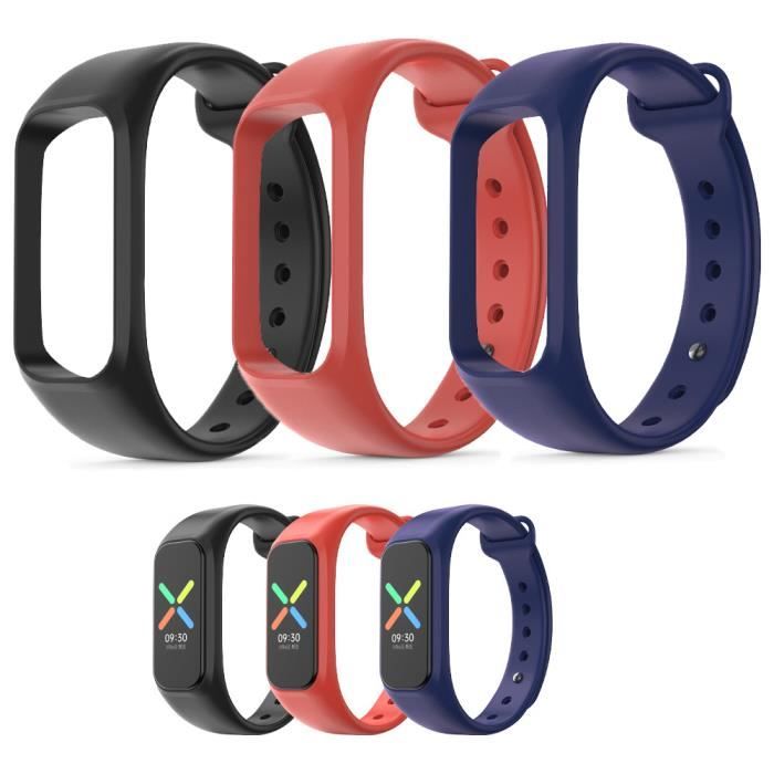 3PCS Bracelet OPPO Band, Bracelet De Rechange OPPO Band Sangle Remplacé, Matériau TPU, Léger, Respirant, Imperméable