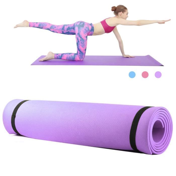 6mm d'épaisseur EVA mousse Yoga tapis antidérapant Yoga Pilates exercice Fitness tapis 68X24 pouces-87