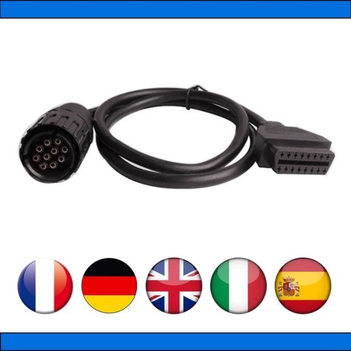Adaptateur GS-911 compatible Diagnostic Motos BMW - OBD2 vers 10 broches