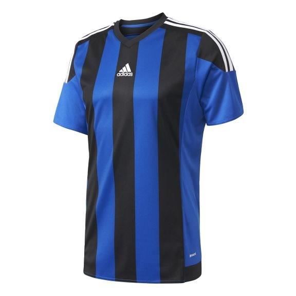 ADIDAS Maillot de Football Striped 15 Bleu / Noir / Blanc