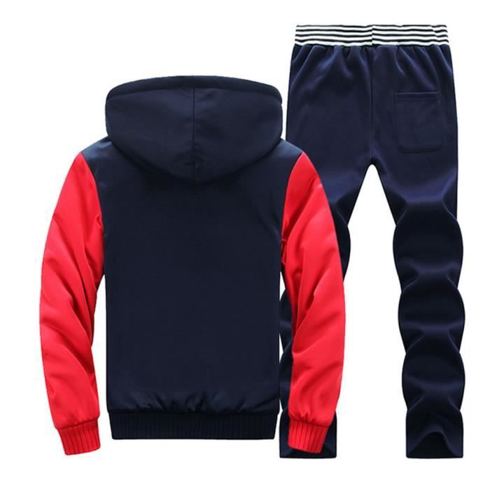 2 Pièces Ensemble de Combinaison de Compression Homme Thermiques Avec Shirt Compression + Collant Running,Noir2