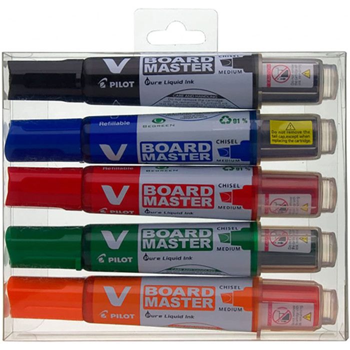 Etui 5 Marqueur Tableau blanc Begreen V-board Master Pte Moyenne Biseautée Assortis
