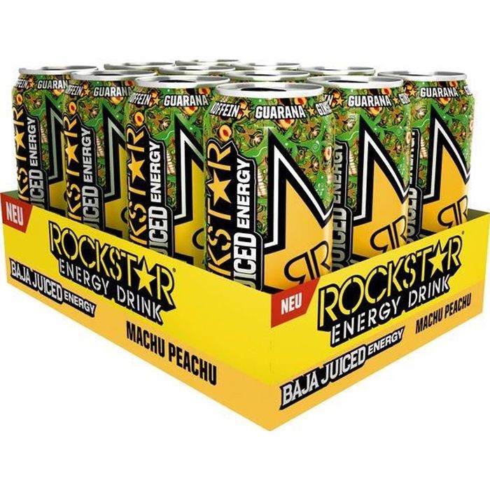 Rockstar Energy Drink Baja Juiced Machu Peachu 0,5l (Pack de 12)