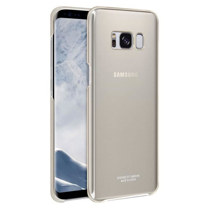Coque d'origine Samsung Clear Cover pour Galaxy S8 Plus - Doré translucide