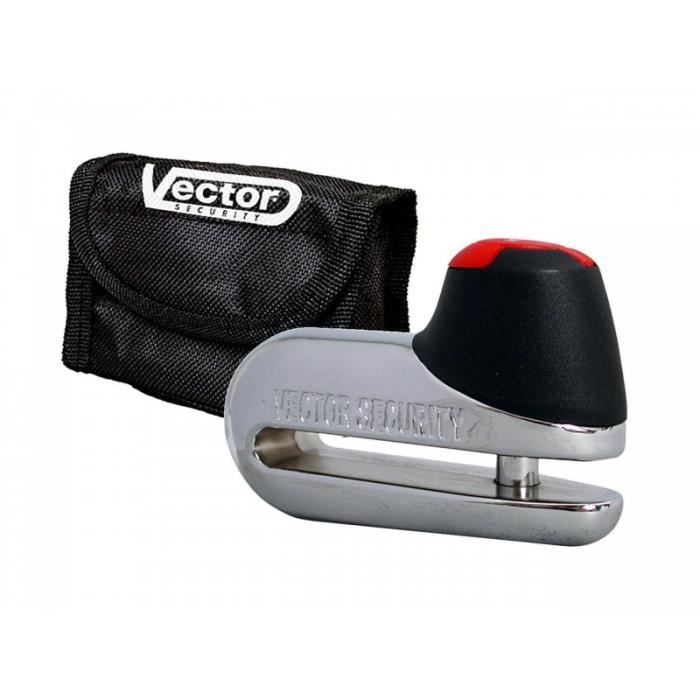 VECTOR - Antivol Moto Bloque Disque Ø6Mm Antivol Block One Chromé Moto Scooter - Antivol Solide et Fiable pour 2 roues