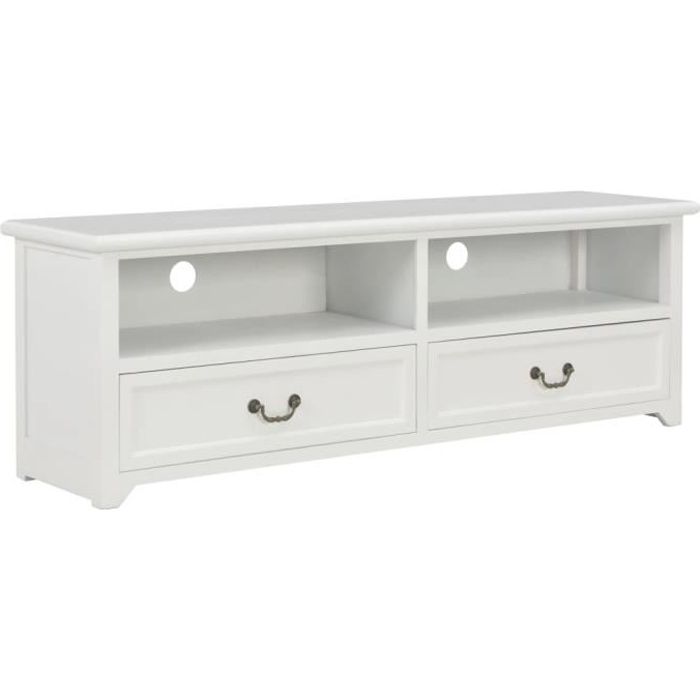 vidaXL Meuble TV Blanc Bois 120 x 40 x 30 cm