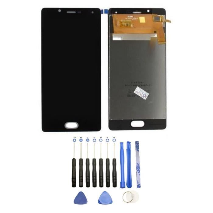 Ecran LCD pour Wiko Ufeel Fab Noir + Kit outils 13 pièces