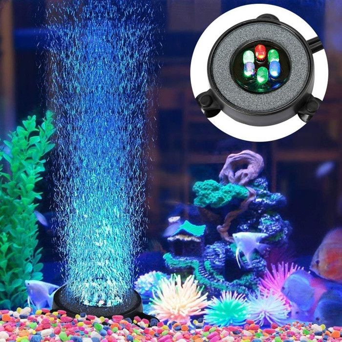 Comparer les prix de Disque de pierre bouillonnante LED multicolore pour Aquarium barboteur rond pour Aquarium avec LED à changement de couleur