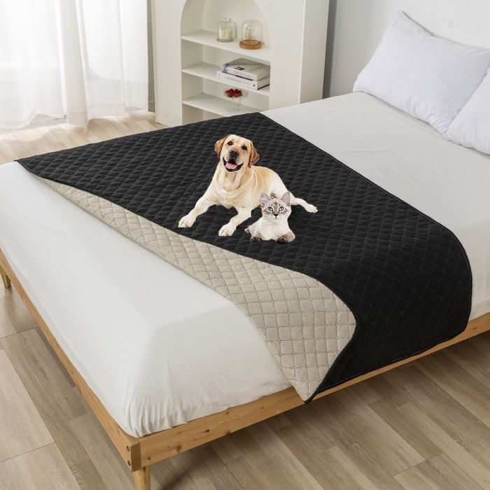 Comparer les prix de Couverture imperméable pour chien100x127cm robuste protection pour canapé et lit couverture antidérapante Noir