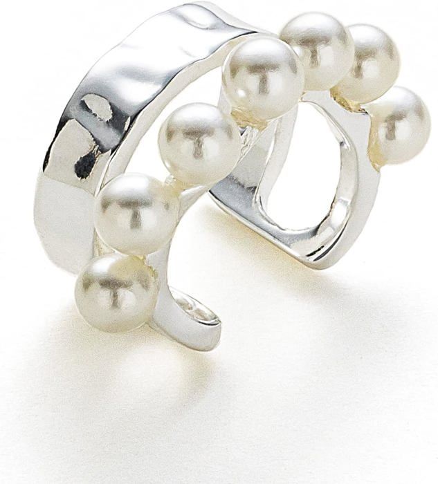 Boucles D'oreilles Femme Fossil Disques Argentés - Puces - Edora