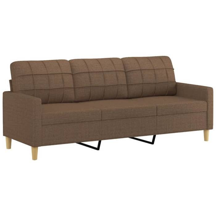 BEAU Canapé à 3 places Marron 180 cm Tissu SS0000226145