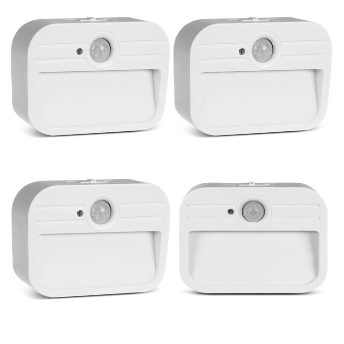 Set de lampes descalier LED avec détecteur de mouvement Maclean MCE363 temp. 4000K 4 LED Portée 3-4m 4 pièces