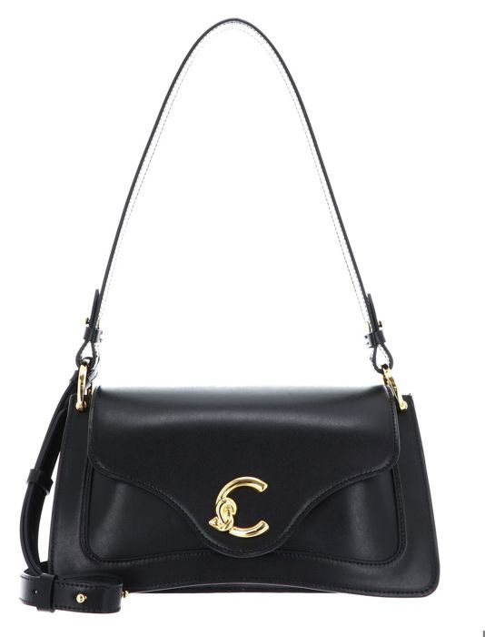 Sac à épaule Coccinelle Dew Patent Noir - 100% Cuir De Vache, Neuf Avec étiquette, Ajustable
