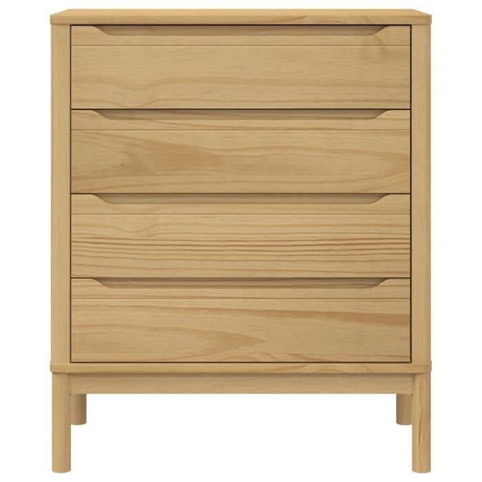 Promotion mai * Armoire à tiroirs - Commode - FLORO cire marron bois de pin massif EU6827374008