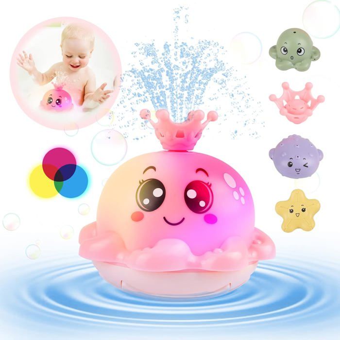 Lot De 12 Jouets De Bain Lumineux à Changement De Couleur | Animaux Marins LED Pour Bébé 1-3 Ans