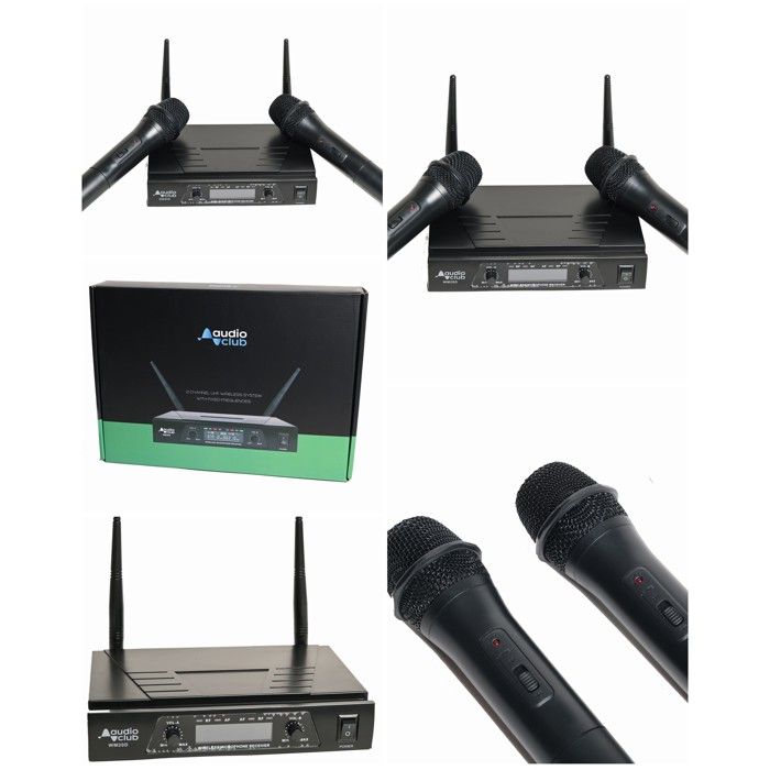 Microphone sans fil - AUDIO CLUB - Micro-Main UHF - 2 canaux - 2 micros ...