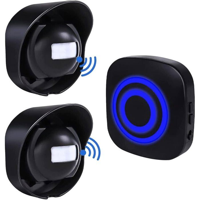 Détecteur de Mouvement Alarme Détecteurs de Mouvement Infrarouge Sensor Alarme sans Fil PIR Set Détecteur de Mouvement Détecteur