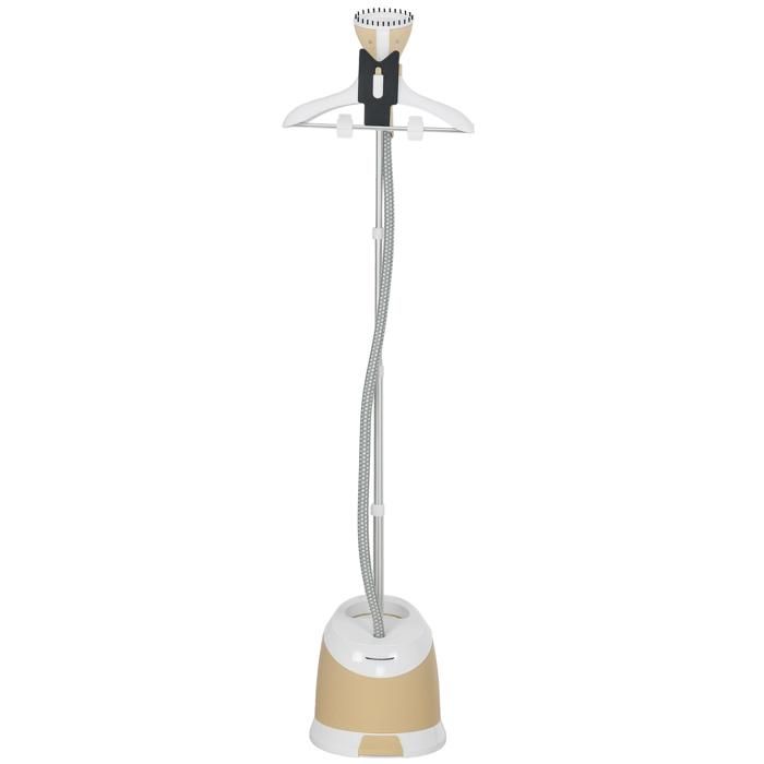 Défroisseur vapeur vertical - HOMCOM - 1800 W 36 g/min - autonomie 50 min - réservoir deau 18L - aluminium et PP - 32x32x32cm - or - Hom