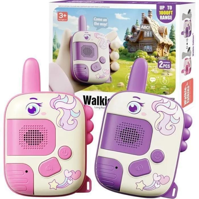 Tesoyzii Cadeau Fille 3 4 5 6 7 8 Ans, Talkie Walkie Enfants Jouet Fille 3-12 Ans Cadeau Paques