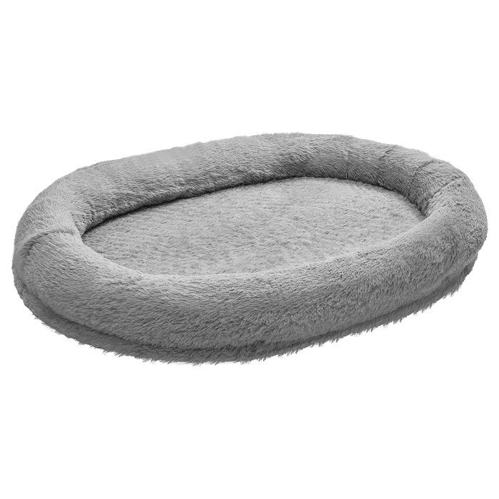 Lit pour chien et humain - DUOKU - KZ-05 - Mousse à mémoire orthopédique - Grand 174x118x24 cm - Gris foncé