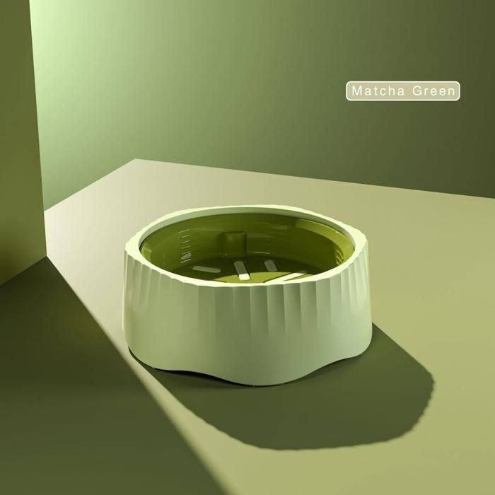 Bol anti-déversement pour animaux - Phoesky - Mangeoire lente - Antidérapant - 20.3x20.3x7.7 cm - Vert