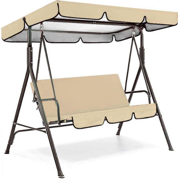 Housse de remplacement pour balancelle - Imperméable - Résistante aux UV - Tissu Oxford - 64.5x45x6in