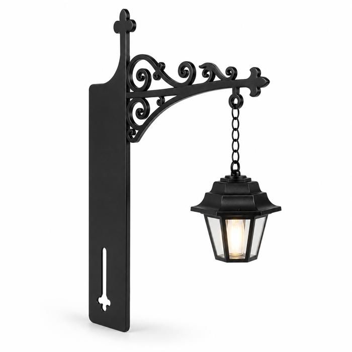 Serre-livres en métal lanterne de bibliothèque lampe de lecture marque-page LED style antique cadeau pour passionnés de lecture