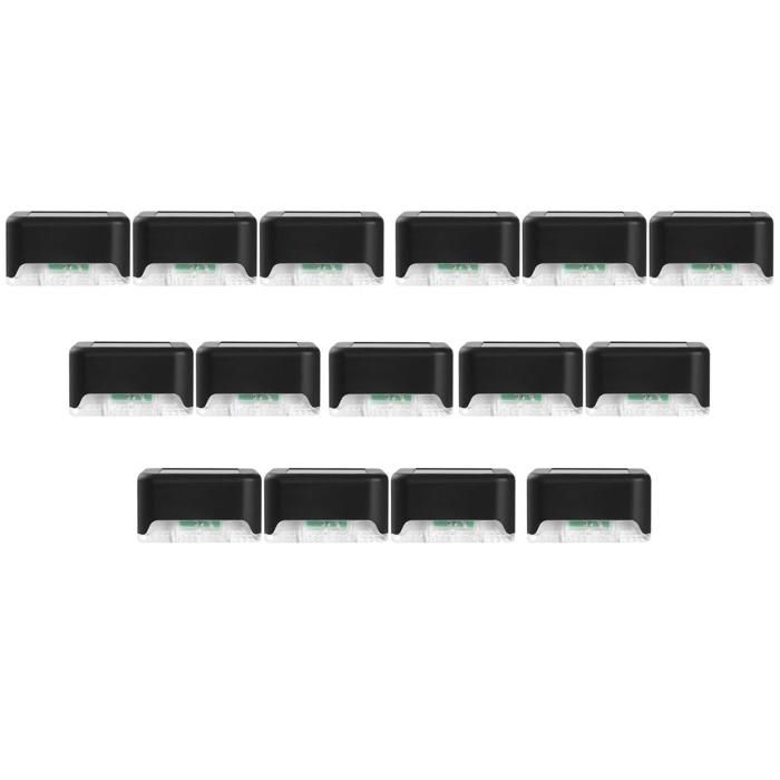 Lumière solaire 15 pcs lampes - Fmalra - solaires à led pour escaliers allées jardins et terrasses chargement automatique design c