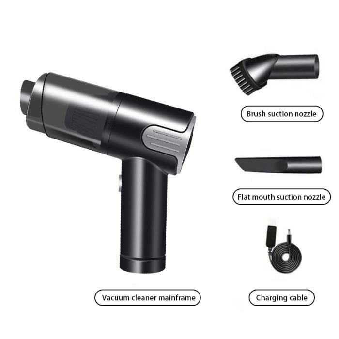 Aspirateur Voiture Sans Fil Xiaomi Mijia - 120W, 69000 Pa De Suction - Noir, Portable Et Pratique