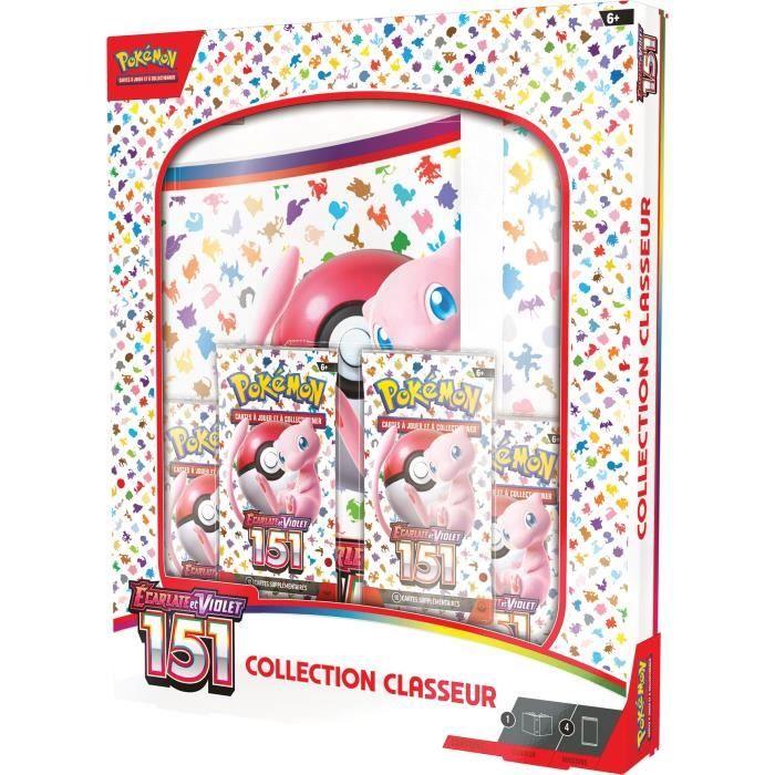 Pack cahier range-cartes + 4 Boosters Pokémon 151 Ecarlate et
