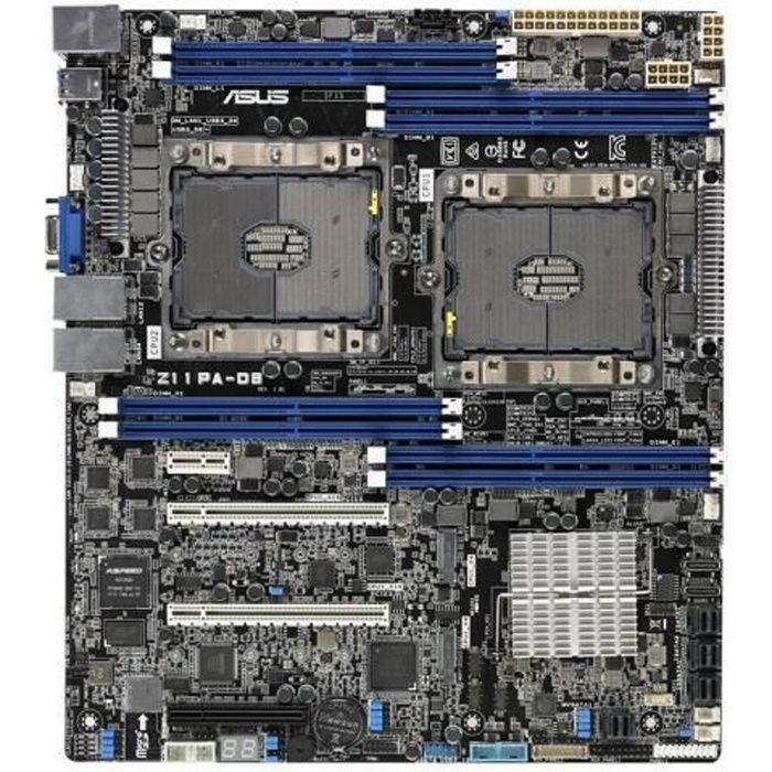 ASUS Carte mère pour serveur Z11PA-D8 - Intel Chipset - Socket P LGA-3647 - 2 To DDR4 SDRAM RAM maximale - LRDIMM RDIMM DIMM